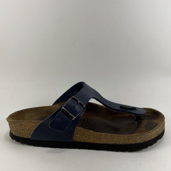 Birkenstock Gizeh Thong Sandals Womens Size 36 US 5-5.5 Navy Blue Flip Flops - Picture 1 of 10